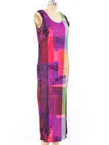 Issey Miyake Photo Printed Perforated Tank Dress Dress arcadeshops.com