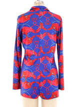 1970's Tiger Printed Romper Jumpsuit arcadeshops.com