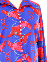 1970's Tiger Printed Romper Jumpsuit arcadeshops.com