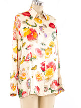 Gucci Flora Silk Shirt Top arcadeshops.com