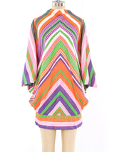 Rainbow Striped Batwing Mini Dress Dress arcadeshops.com