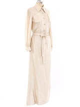 Geoffrey Beene Champagne Lurex Shirt Dress Dress arcadeshops.com