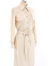 Geoffrey Beene Champagne Lurex Shirt Dress Dress arcadeshops.com