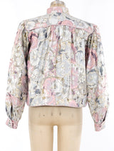 Metallic Brocade Cropped Jacket Jacket arcadeshops.com