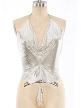 Tassel Embellished Chainmail Halter Top Top arcadeshops.com