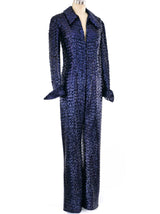 Midnight Blue Sequined Jumpsuit Jumpsuit arcadeshops.com