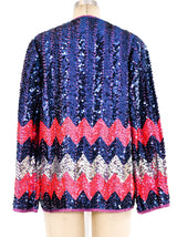 Chevron Sequined Jacket Jacket arcadeshops.com