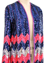 Chevron Sequined Jacket Jacket arcadeshops.com