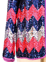 Chevron Sequined Jacket Jacket arcadeshops.com
