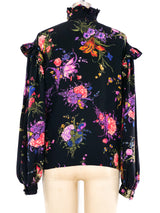 Ungaro Floral Ruffle Top Top arcadeshops.com