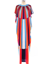Rainbow Tromp L'Oeil Printed Jersey Caftan Dress arcadeshops.com