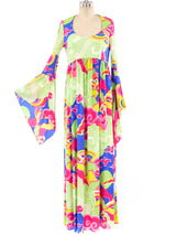 Op-Art Printed Angel Sleeve Dress Dress arcadeshops.com