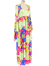 Op-Art Printed Angel Sleeve Dress Dress arcadeshops.com