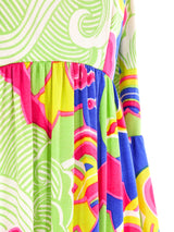 Op-Art Printed Angel Sleeve Dress Dress arcadeshops.com