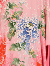 Reversible Floral Ombre Silk Kimono Robe Jacket arcadeshops.com