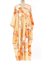 Metallic Rose Printed Caftan Dress arcadeshops.com