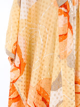 Metallic Rose Printed Caftan Dress arcadeshops.com