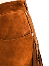 Hermes Fringed Suede Shorts Bottom arcadeshops.com
