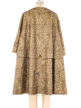 Burberry Gold Brocade Swing Coat Outerwear arcadeshops.com