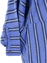 Issey Miyake Plantation Striped Indigo Jumpsuit Jumpsuit arcadeshops.com