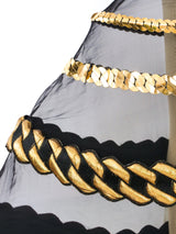 Jean Paul Gaultier Chain Applique Hoop Skirt Bottom arcadeshops.com