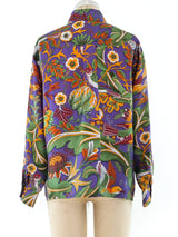 Salvatore Ferragamo Printed Silk Blouse Top arcadeshops.com