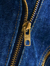 Alaia Cropped Denim Motorcycle Jacket Jacket arcadeshops.com