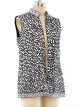 Metallic Sequin Embellished Vest Jacket arcadeshops.com