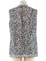 Metallic Sequin Embellished Vest Jacket arcadeshops.com