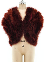 Copper Marabou Feather Sleeveless Jacket Jacket arcadeshops.com