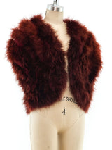Copper Marabou Feather Sleeveless Jacket Jacket arcadeshops.com