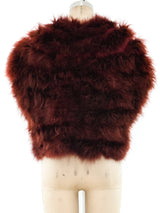 Copper Marabou Feather Sleeveless Jacket Jacket arcadeshops.com