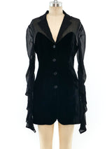 Romeo Gigli Chiffon Accented Velvet Jacket Jacket arcadeshops.com