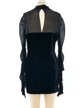 Romeo Gigli Chiffon Accented Velvet Jacket Jacket arcadeshops.com