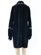 Balenciaga Stud Trimmed Suede Coat Outerwear arcadeshops.com