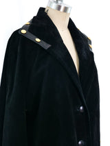 Balenciaga Stud Trimmed Suede Coat Outerwear arcadeshops.com