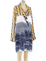 Dries Van Noten Printed Satin Wrap Dress Dress arcadeshops.com