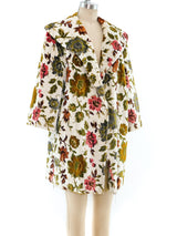 Ivory Floral Tapestry Carpet Coat Outerwear arcadeshops.com