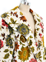 Ivory Floral Tapestry Carpet Coat Outerwear arcadeshops.com