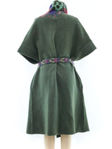 Kenzo Knit Coat with Tufted Floral Applique Outerwear arcadeshops.com