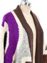 Geometric Pattern Maxi Cardigan Jacket arcadeshops.com