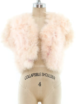 Mollie Parnis Cropped Marabou Jacket Jacket arcadeshops.com