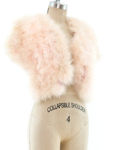 Mollie Parnis Cropped Marabou Jacket Jacket arcadeshops.com