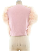 Mollie Parnis Cropped Marabou Jacket Jacket arcadeshops.com