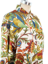 Salvatore Ferragamo Printed Silk Blouse Top arcadeshops.com