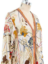 Metallic Jacquard Floral Caftan Dress arcadeshops.com