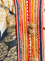 Metallic Jacquard Floral Caftan Dress arcadeshops.com