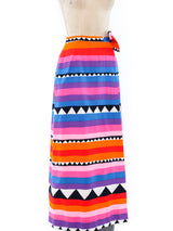 Rainbow Striped Wrap Skirt Bottom arcadeshops.com