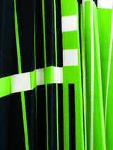 Checker Print Neon Pleated Caftan Dress arcadeshops.com