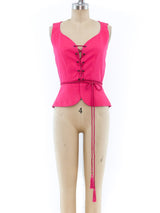Yves Saint Laurent Fuchsia Bustier Top Top arcadeshops.com